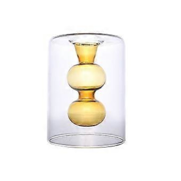 Retro Glass Vase Nordisk Blomsterarrangement Hydroponisk Beholder Multifunksjonell Elegant Aromaterapi-flaske for Hjemmedekorasjon ( )