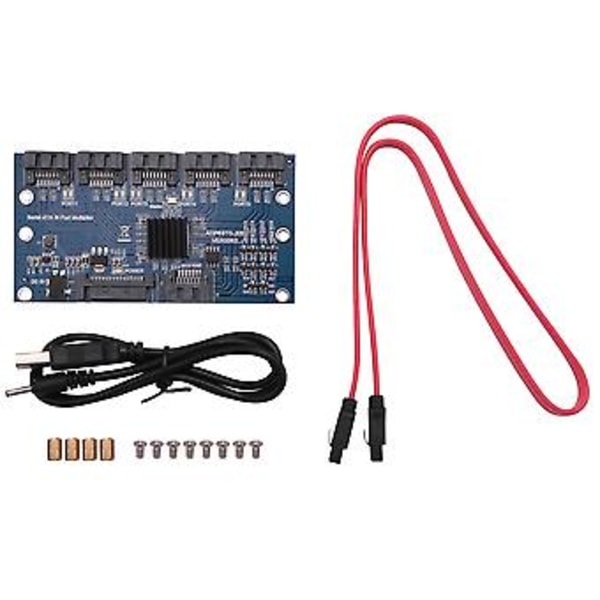 Kontrollkort Moderkort Sata Expansionskort 1 Till 5 Portar Sata3.0 6Gbps Multiplicering Sata Port Rise