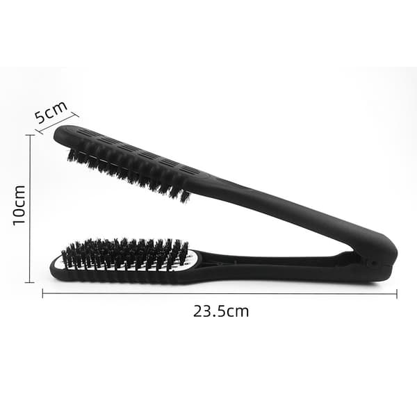 Clamp Comb, professionell V-formad klämma stylingkam hår rak