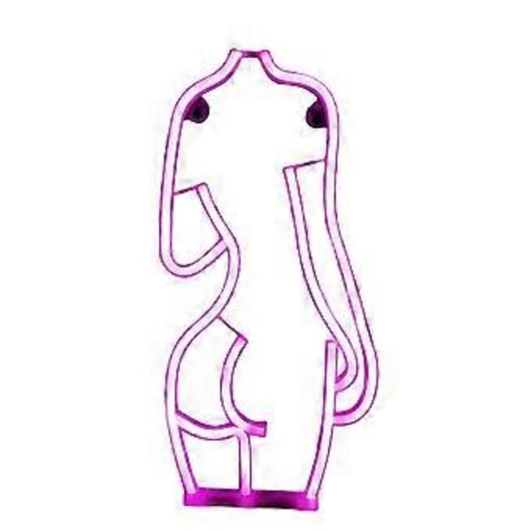 Lady Neon Lights LED Neonskylt för Väggdekor USB Batteridriven LED-skylt för Vardagsrum Roo-1065