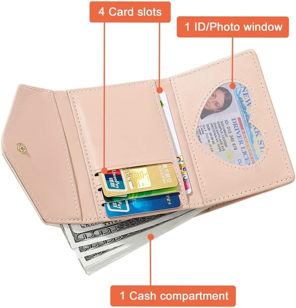 Moderne Bifold-pung med sløjfe til kvinder