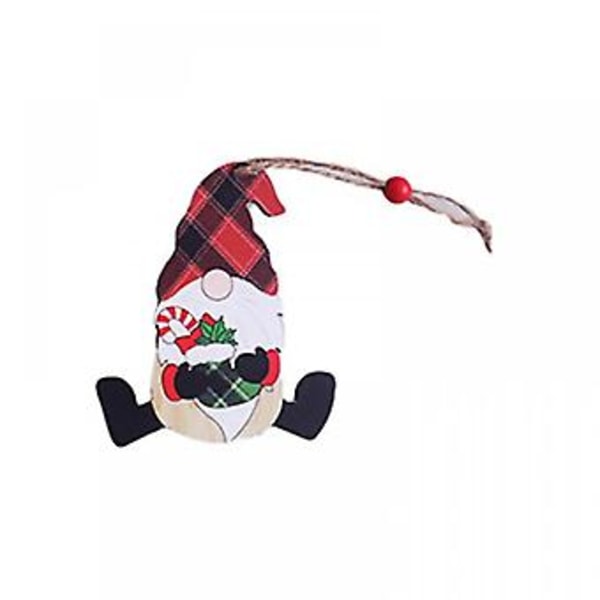 Konstgjord Hängande Blomkorg Julhänge 2D Grön Röd Krans Växt Julgran Ornament God Jul Dekoration (Liten Rådjur Grå)