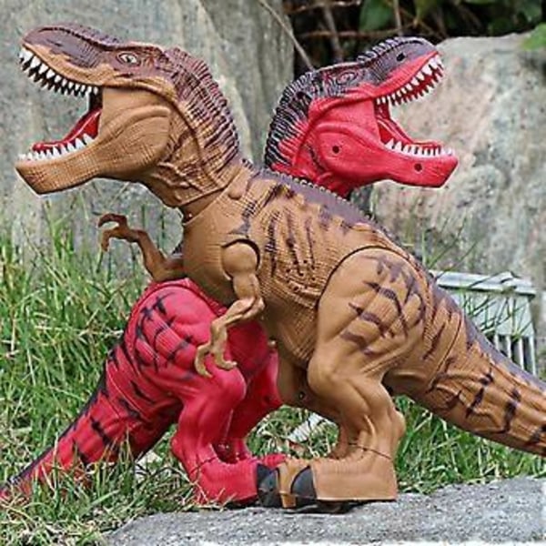 Simulert T-Rex Dinosaur Leke som Går, Brøler, Leg-ger Egg og Projiserer Lysbilde på Gulvet - Perfekt Gave til Gutter og Jenter (blå)