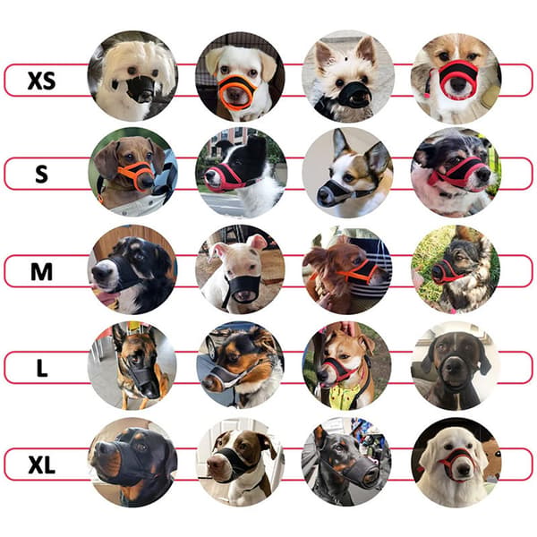 XL, Nylon hundemunnbind, justerbar stropp