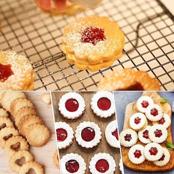 Kakeformer, sett med 6 kakeformer i rustfritt stål