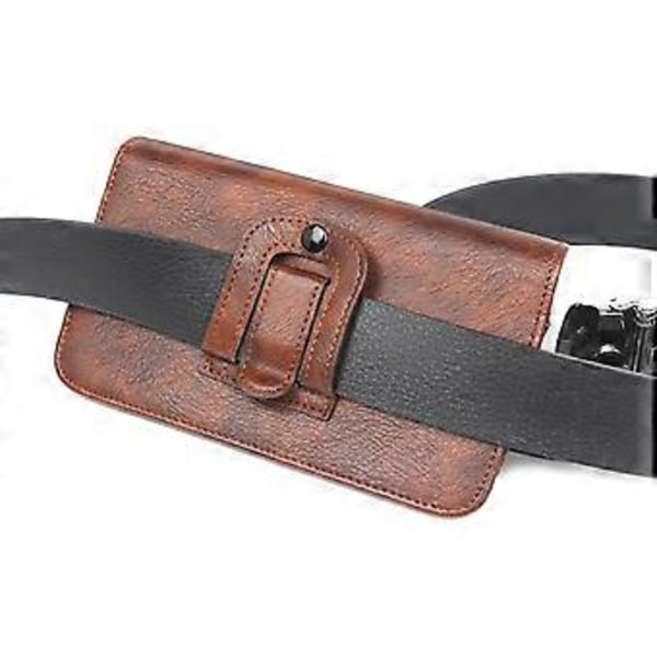 Universellt Telefonfodral, Läderfodral med Bältesklämma, Horisontell Bältesväska för: iPhone 13/14/15/16/Plus/Pro/Max/XR/XS/X, Samsung S22/S23/S24/Lite/Plus/Ultra/