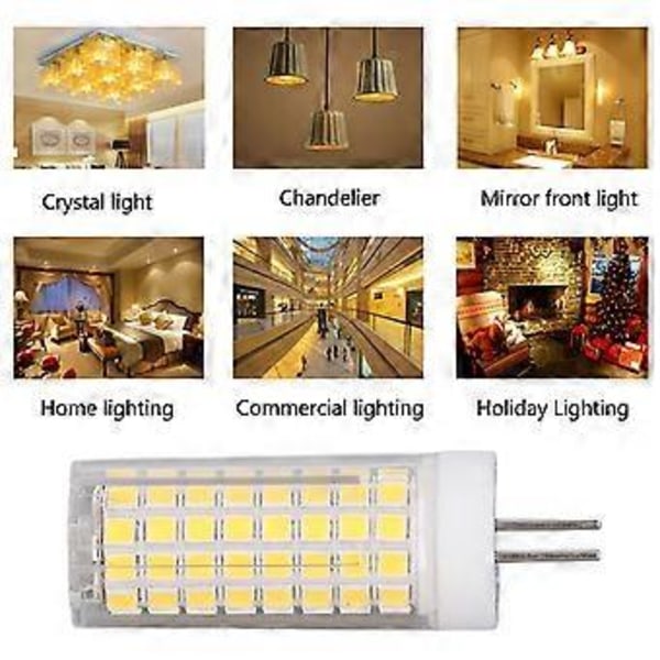 2 stk. 9W LED Maispære Keramisk 88 LED-perler Justerbar LED Maispære AC 110V-265V Naturlig Lys