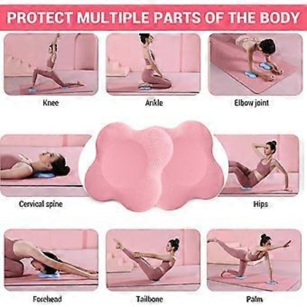 2 kpl Yoga Polvisuojat Erittäin Paksu Kyynärpäätyyny Tukityyny Sopii Tavallisiin Mattoihin Kivuttomiin Nivelille Joogassa, Pilateksessa, Lattiaharjoituksissa - Helppo Matkustaa ja