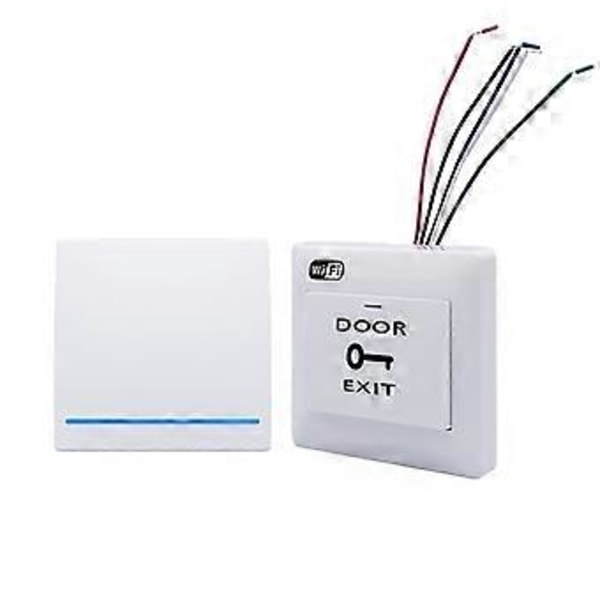 Tuya WiFi Dörrutgångsknapp Trådlös Utlösningsknapp för Elektroniskt Dörrlås Sensor Access Control System APP Fjärrkontroll (Switch 02)