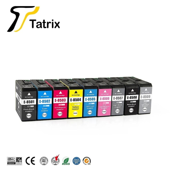 Tatrix Compatible For Epson T8501 T8502 T8503 .... T8509 C13t850100 Ink Cartridges Suit For Epson Surecolor P800 Sc-p800 Printer 1pcs T8505 LC