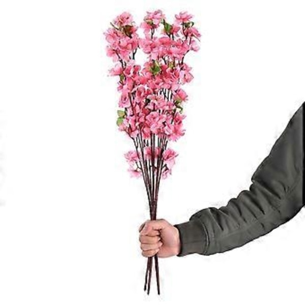Store Størrelse 65cm/25.59in Kunstige Blomster Persikk Blomst Simulering Blomst For Bryllup Dekorasjon Hjem Dekor (6stk Rosa)