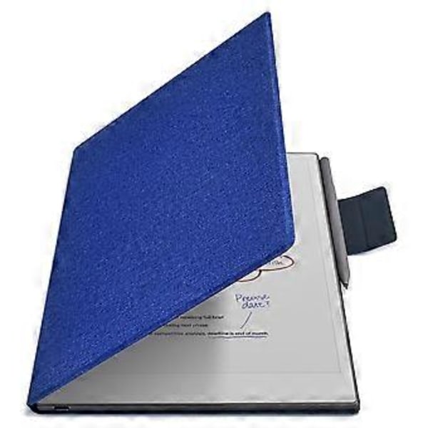 För ReMarkable Paper Pro Fodral PC+PU Läder Tablet Magnetiskt Skydd med Pennhållare Auto Wake/Sleep (Mörkblå)