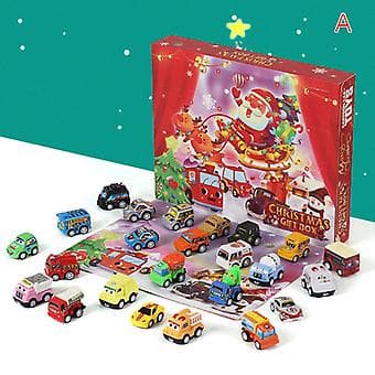 Julkalender med överraskningsleksaksbil i blindbox 2022 - Barnpresent (Jul)