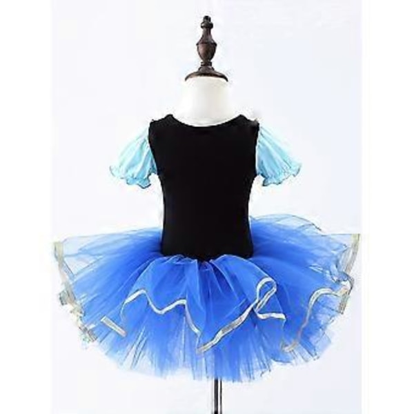 Prinsessklänning Flickor Nytt Blommigt Broderi Tyll Tutu Mesh Puffärm Prinsessa Balett Dansklänning Träningsuppträdande Kläder Dräkter (110cm)