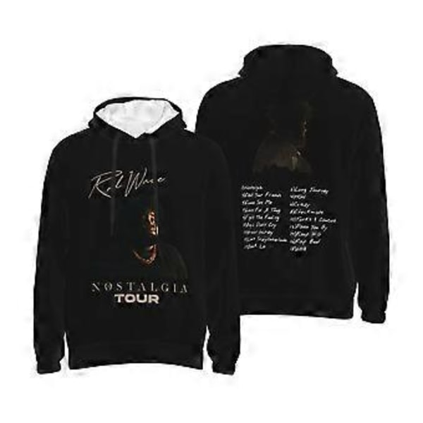 Miesten ja naisten Rod Wave -huppari Nostalgia Tour Music Fashion High Street Hip Hop -hupparipaita (L)