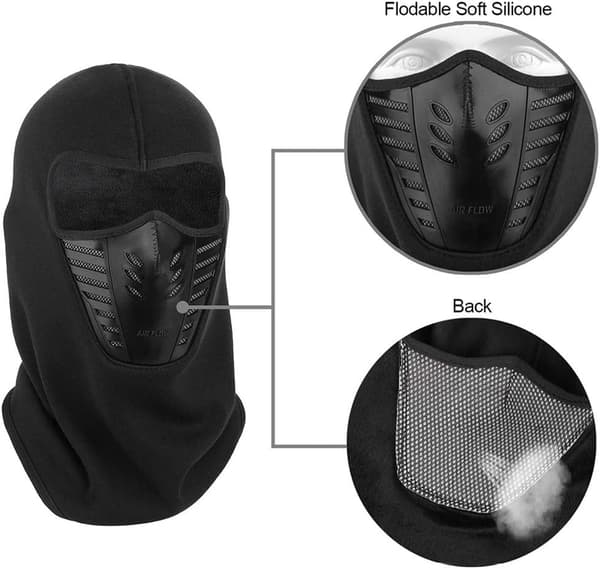 Varm Balaclava Balaclava, Multifunksjonell ansiktsbalaclava med Brea