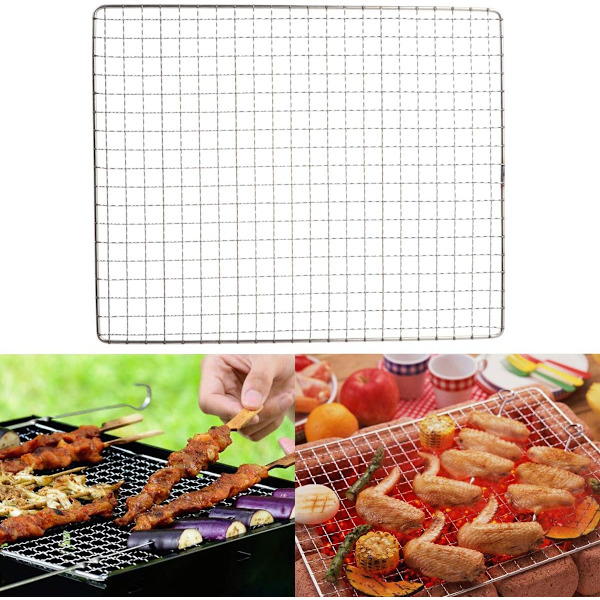 Rustfritt stål firkantede hull grill grill grill multifunksjon