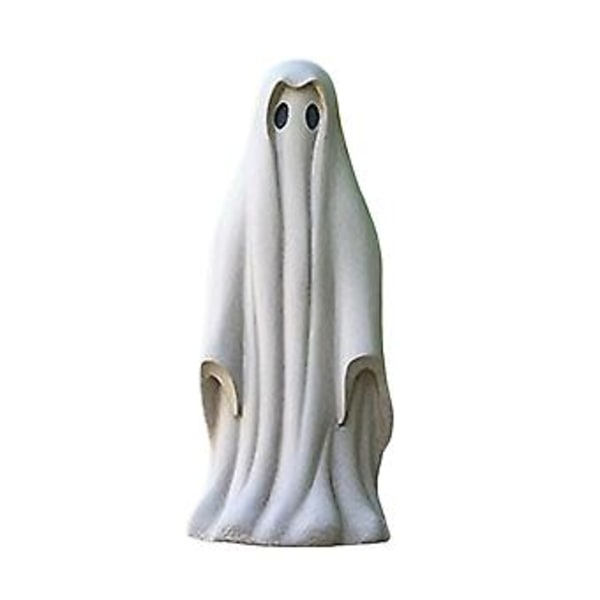 Sød Spøgelsesfigur Ornament Kreativ Håndværk Bordstatue Til Balkonhave Dekorationer (B)