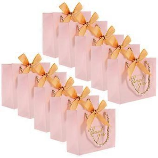 12 stk. Bryllups Tote Poser Delikate Bryllups Tote Tasker Bryllupsfest Gaveposer (Pink)