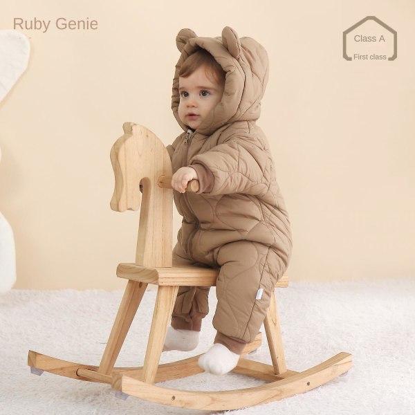 Baby Onesie Winter Clothes Baby Warm Soft Clothes Baby Sweater Jumpsuit Bear Baby Onesie 2 cm black 36  positive