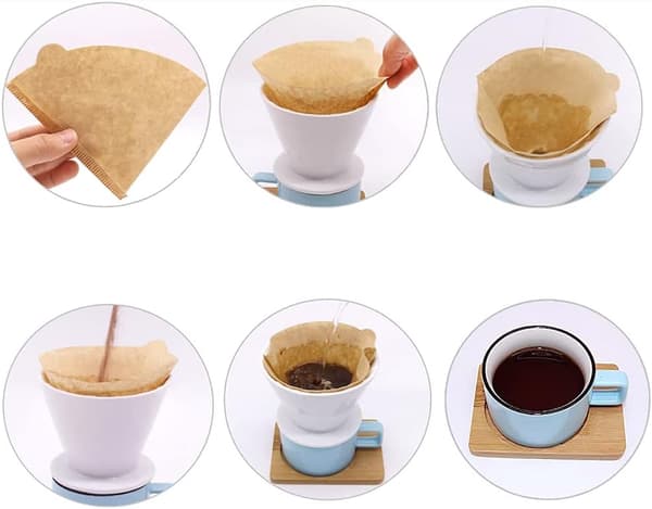 100 kaffefiltre, U-formede drypkaffefiltre, drypkaffefil