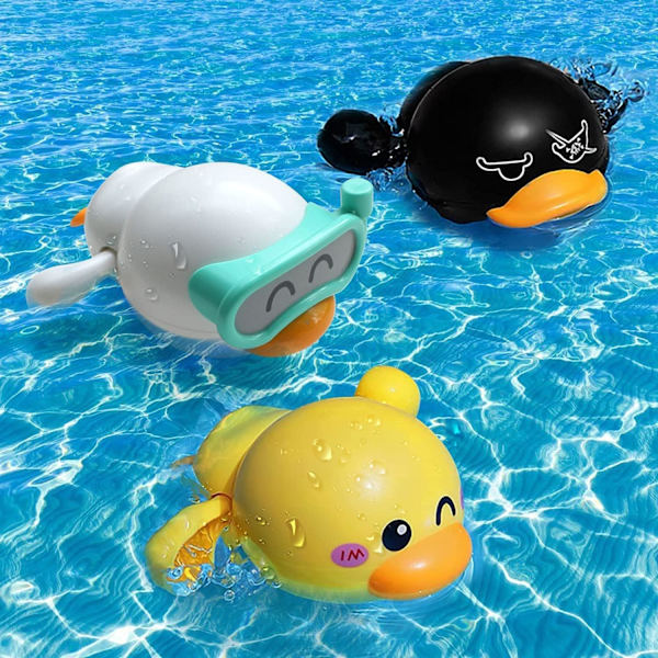 3-pack Baby Duck Badleksaker för Dusch för 1 2 3 4 År Gamla