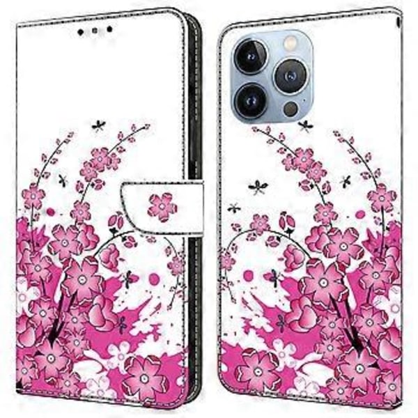 Til iPhone 16 Pro Max Cover PU Læder Wallet Flip Cover med Ståfunktion (Style K)