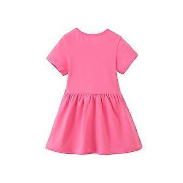 Prinsessamekko Lasten Mekko Tyttöjen Juhla Lyhythihainen A-linjainen Kesämekko Useita Kokoja Saatavilla (3-4 Vuotta)