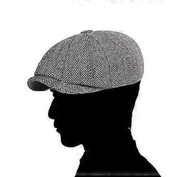 Newsboy Hatt Pojke Hatt Herr Flat Cap Huvudbonad Mjuk Födelsedagspresent Manlig Basker Hatt Flap Cabbie Hatt för Camping Fiske (Ljusgrå)