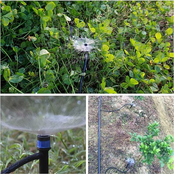 50 st Micro Drip Bevattning Sprinkler, T-Audace 360 ​​Grader 8 Hål
