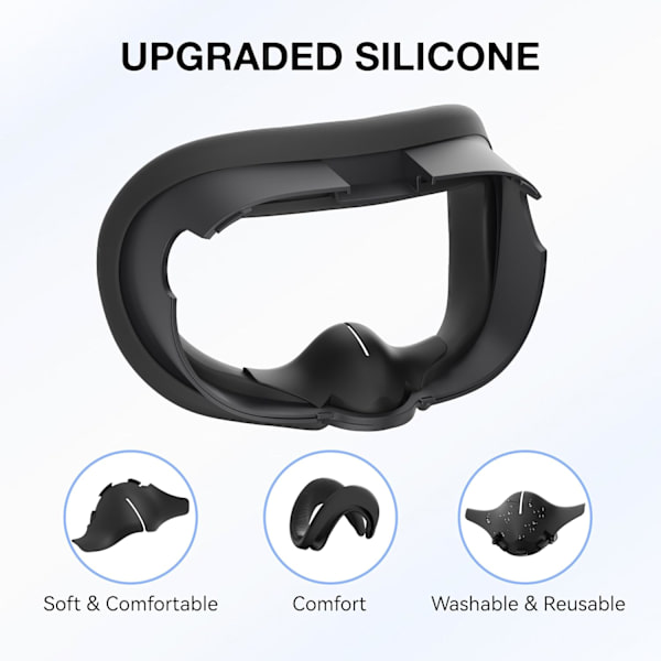 VR-silikon ansiktsdynöverdrag och anti-läckage näsplatta för Meta Quest 3