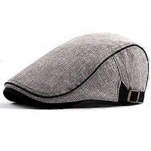 Retro Flat Cap Beret Cabbie Ivy Hattar för Män Country Peaky Newsboy Gatsby Golf Körkepsar (Ljus Kaffe)