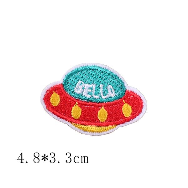 30 stk Datamaskinbroderte stempler, astronaut brodert stofflapp
