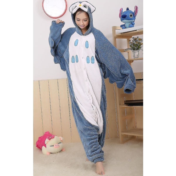 Halloween Unisex Fancy Dress Costume Hoodies Pajamas Sleep Wear Owl Owl XL for 180 to 190cm