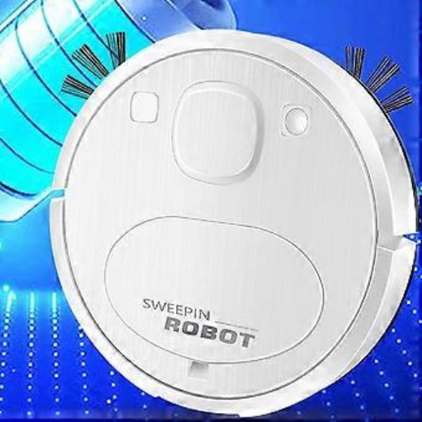 Opladning Lydløs Tre-i-en Robotstøvsuger Trådløs Mini Kropsfejer Robot Husholdnings Intelligent Støvsuger Rengøring (hvid)