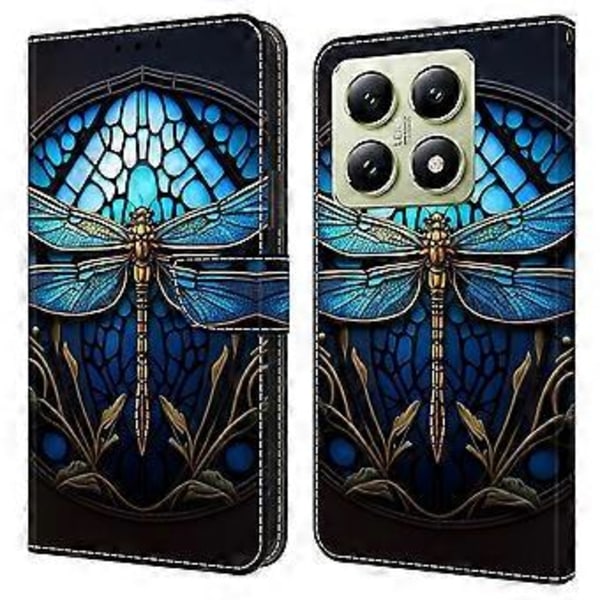 Skal för Xiaomi 14T Mönstertryckt Skyddsfodral TPU+PU Läder Flip Telefonfodral (Stil H)