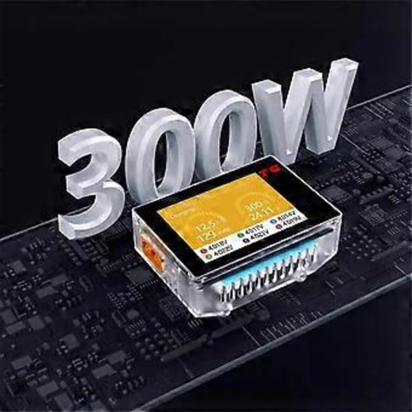 300W Intelligent Balance Charger DC/PD Dual Input Charger til 1-6S Lipo LiHV/LiPo/LiFe/Lilon/Lixx Batteri