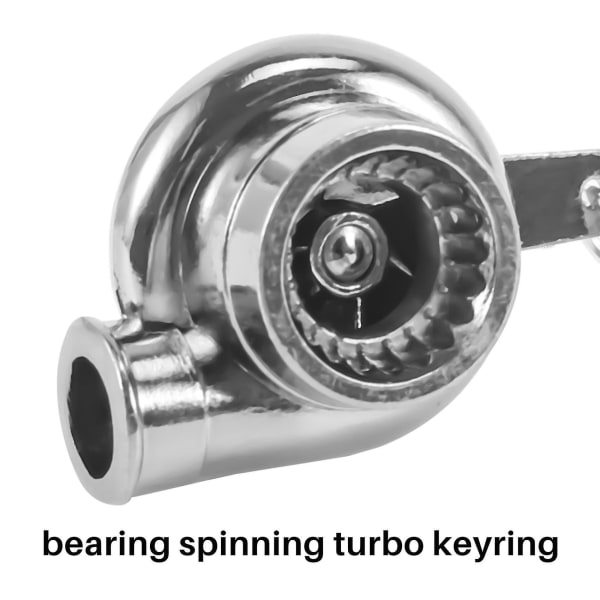 Sleeve Bearing Spinning Golden Auto Parts Models Turbine Turbocharger Turbo Keychain Key Chain Ring