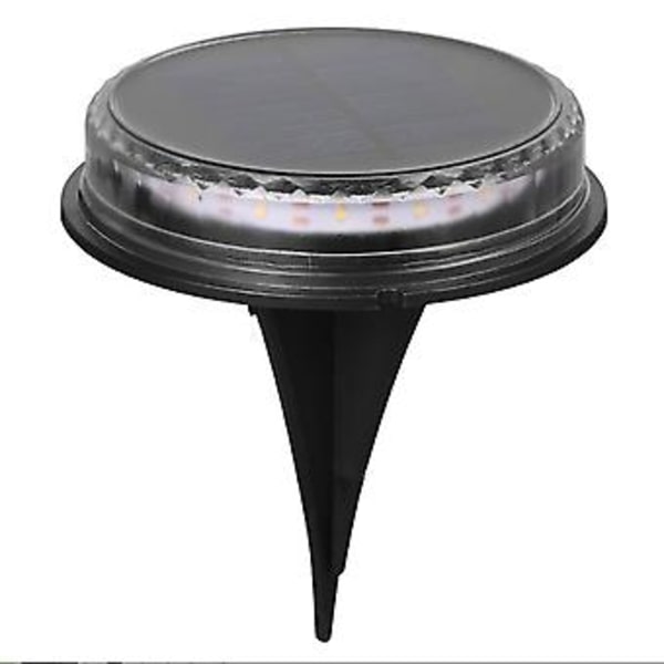 1/2/4 stk Runde Solcelledrevne Jordlamper Stilfulde Dekorative Jordlamper til Parker Græsarealer Terrasser (1 stk Hvidt Lys)