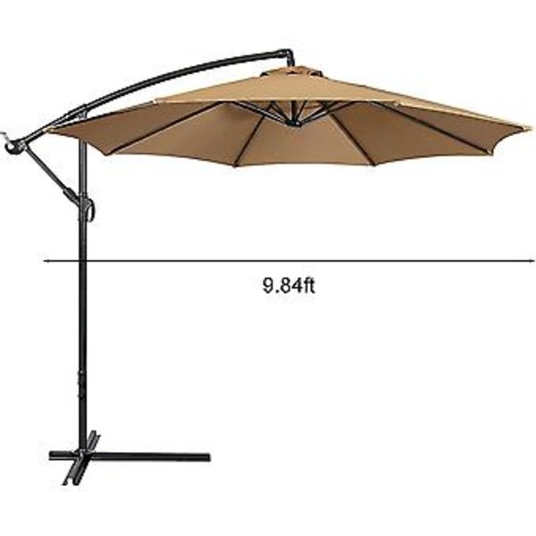 10Ft Varjovarjon Korvaava Katto, Katos, Kangas, Auringonsuojakangas, 8 Ripaa Offset-Varjovarjolle (Beige)