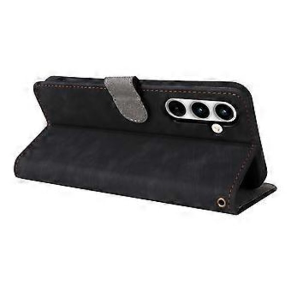 Læder Wallet Case med RFID-blokering til Samsung Galaxy A35 5G - Sort (Sort)