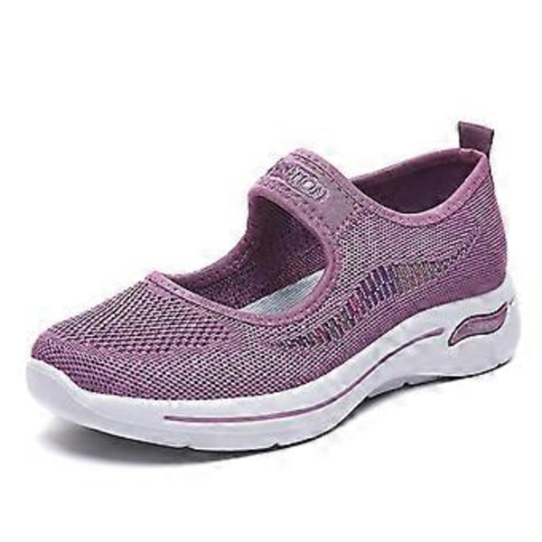 Platform Sneakers Damesko Til Kvinder Tyk Bund Sål Slip-on Løbesko Til Arbejde Restaurant Udgående Multi-farve Valgfri (37 Lilla)