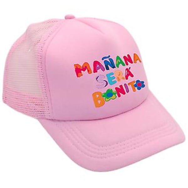 Manana Sera Bonito Mesh Cap Karol G Basebollkeps med tryck Andningsbar parhatt Kvinna Justerbara visirkepsar (Grå)