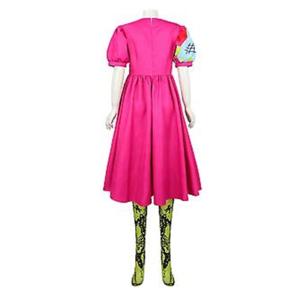 Naisten Elokuva Weird Barbie Cosplay Asut Mekko Ja Sukat Halloween Karnevaaliasu Hieno Pukeutuminen (2XL)