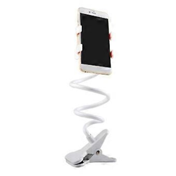 Mobiltelefonhållare Flexibel Lazy Holder Justerbar Mobiltelefonklämma Hem Säng Skrivbordsfäste P( Vit)