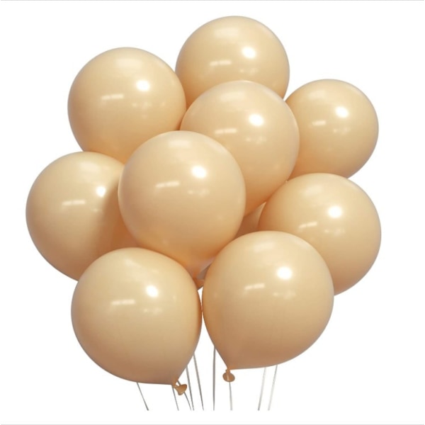 Beige Retro Ballonger, 100 st 12 Tums Aprikos Ballonger Matt L