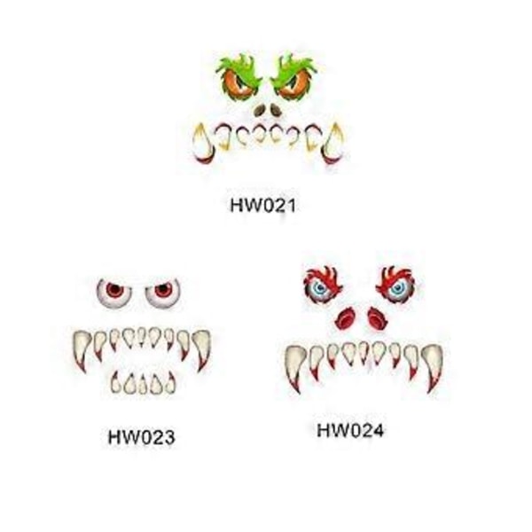 Halloween Monster Dør Sticker Horror Øjne Hugtænder Ferie Bil Bagagerum Dekoration Garage Sticker
