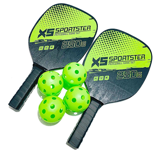 Sport Pickleball Rackets Set 2 Rackets 4 Pickleballs Balls