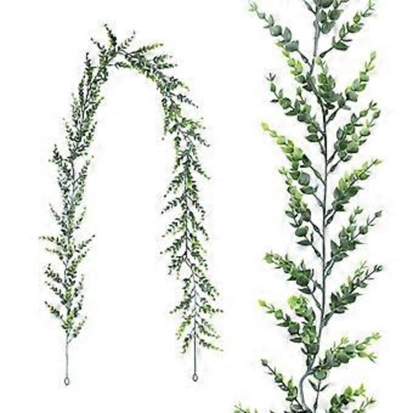 Keinotekoiset Viiniköynnökset Teko-Eukalyptusvihreä Kruunu Häätaustan Kaari Seinäkoriste (Eukalyptus* glaucous )