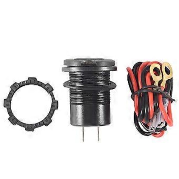 PD Type C 48W Dobbelt USB Bilopladerstik, QC 3.0 Hurtig Biloplader med Voltmeter og Kontakt til Båd Lastbil RV, Rød
